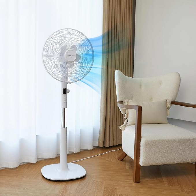 Amazon Basics 16" DC Motor Standing Floor Fan, 12 Speed - Image 6