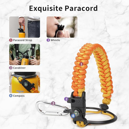 Trebo 40oz Water Bottle with 3 Lid and handle, Vacuum Insulated Stainless Steel - Image 5