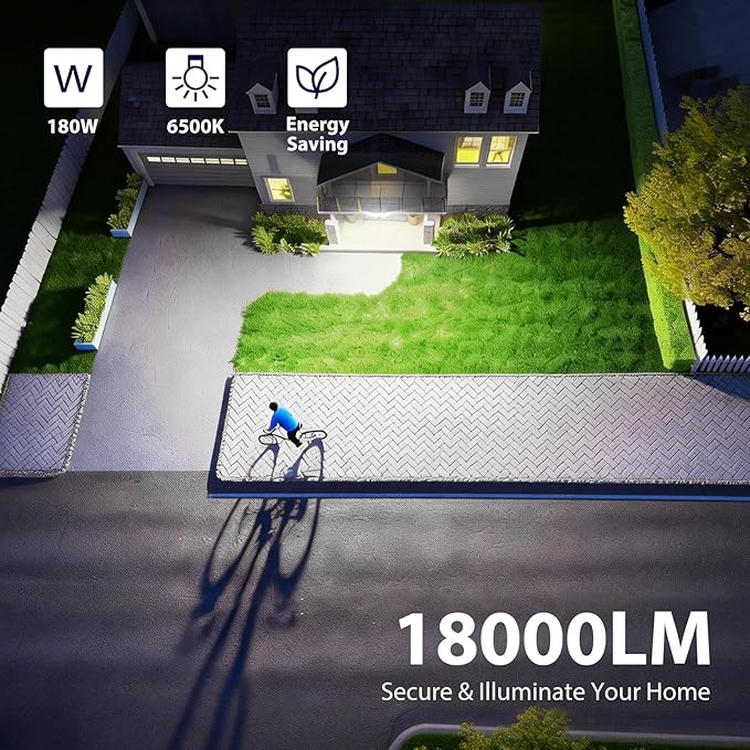 iMaihom 180W 18000LM Motion Sensor Outdoor Light - Image 3