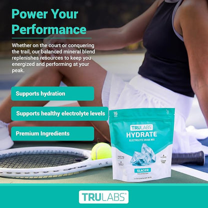 TRULABS Hydrate Electrolyte Drink Mix – Glacier Flavor, Sugar-Free Hydration - Image 5