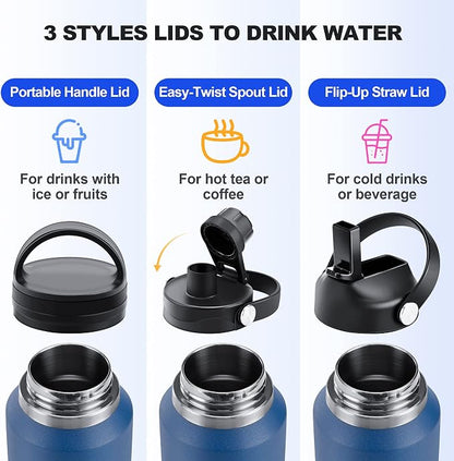 HYDROWION Water Bottle Stainless Steel, Vacuum Insulated Leak Proof Tumbler 32oz - Image 3
