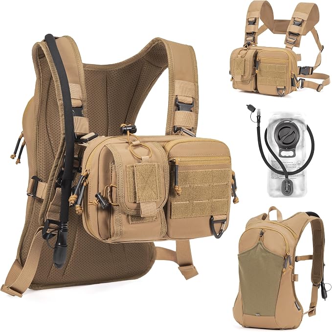 2-in-1 Hydration Backpack & Tactical Chest Pack by CLTAC