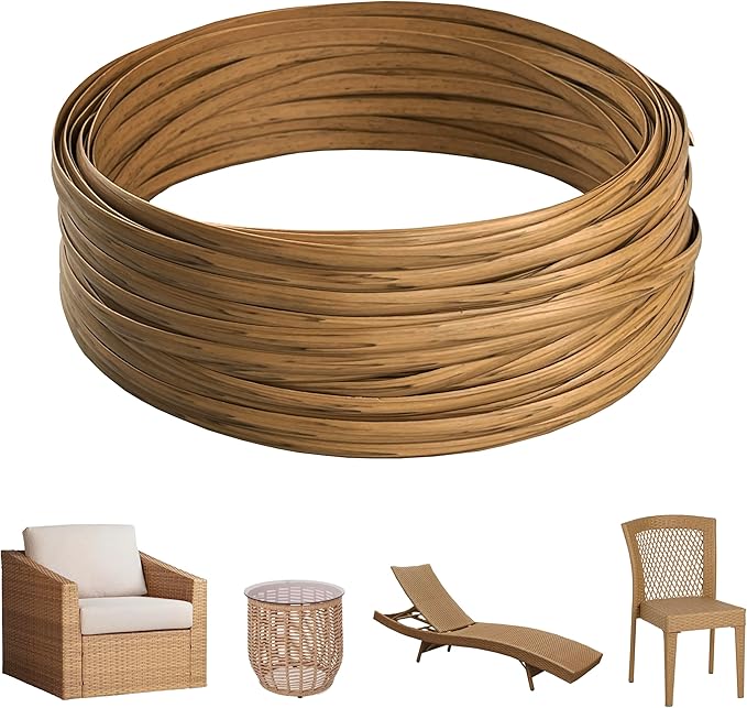 130 Ft Plastic Wicker Repair Supplies, Wicker Repair Kit, Synthetic Rattan by Laphivieh