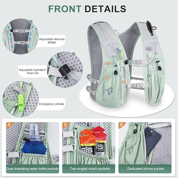 BECOJADDE Running Vest Hydration Backpack - Image 2