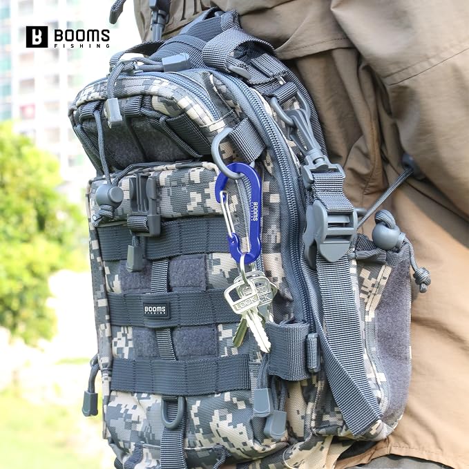 Booms Fishing CC5 Multi-Use Carabiner Clips, 10 Pack 2.3"/ 3.1" Caribeener Clips - Image 4