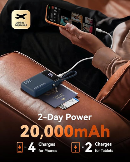 INIU 20000mAh Power Bank, Small Portable Charger, 45W PD Fast Charging Battery - Image 6
