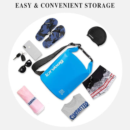 IDRYBAG Dry Bag for Kayaking Waterproof 2L/5L/10L/15L/20L, Small Dry Sack - Image 4