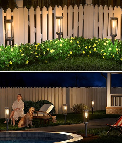 NEWMESSI 12 Pack Solar Pathway Lights Outdoor IP65 Waterproof Super Brightness - Image 7