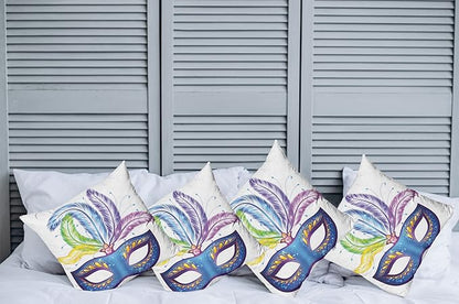 Ambesonne Mardi Gras Throw Pillow Cushion Case Pack of 4, Modern Accent - Image 2