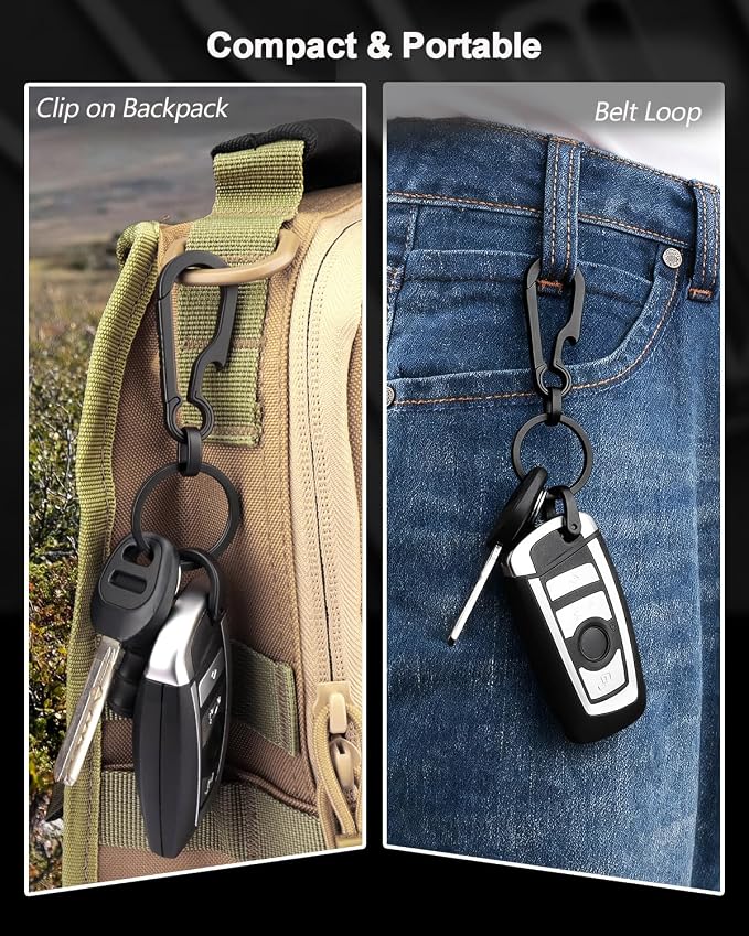 PJYTAC Key Chain Clip Titanium Carabiner Keychain Quick Release Carabiner - Image 5
