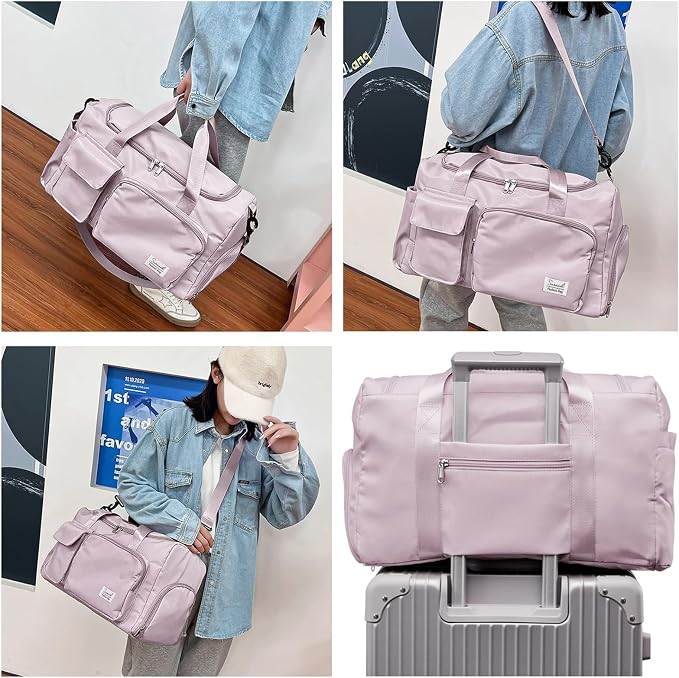 Suruid Travel Duffel Bag with Shoes Compartment Sports Gym Bag with Dry Wet - Image 7