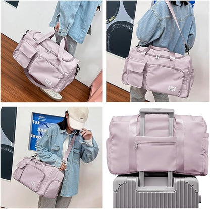 Suruid Travel Duffel Bag with Shoes Compartment Sports Gym Bag with Dry Wet - Image 7