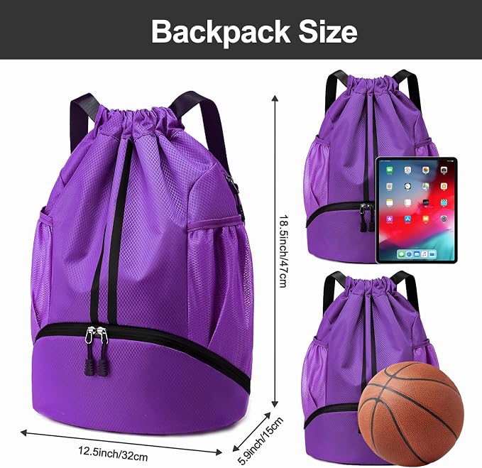 Hoedia Sports Drawstring Backpack - Image 6