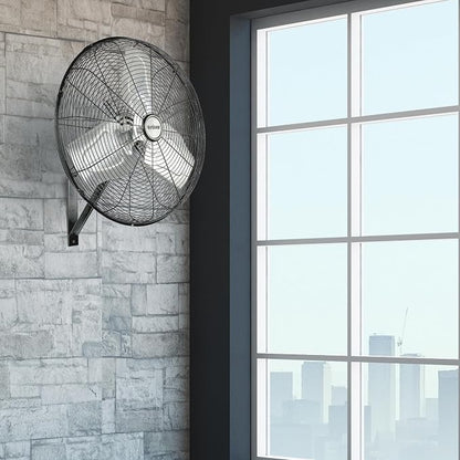 Hurricane Pro Commercial Grade Oscillating Metal Wall Mount Fan w/ 3 Speeds - Image 4