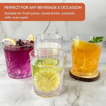 Lily's Home Unbreakable Premium Drinking Glasses Set of 4, Plastic Cups - Image 6