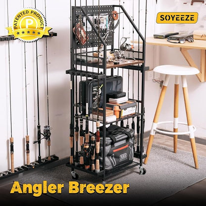 SOYEEZE Fishing Rod Holders for Garage, Fishing Pole Holders Up to 12 Rods - Image 6