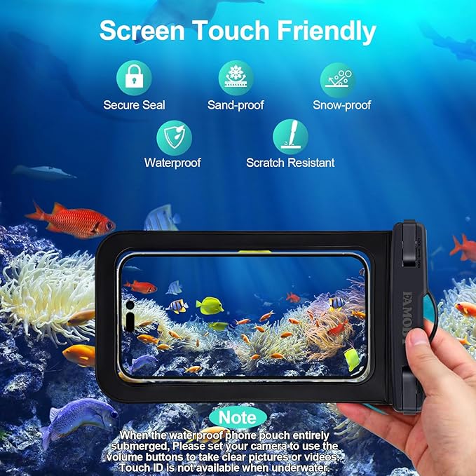 Up to 8.7" 6 Pack Multicolor Waterproof Phone Pouch, Large Phone Waterproof - Image 5