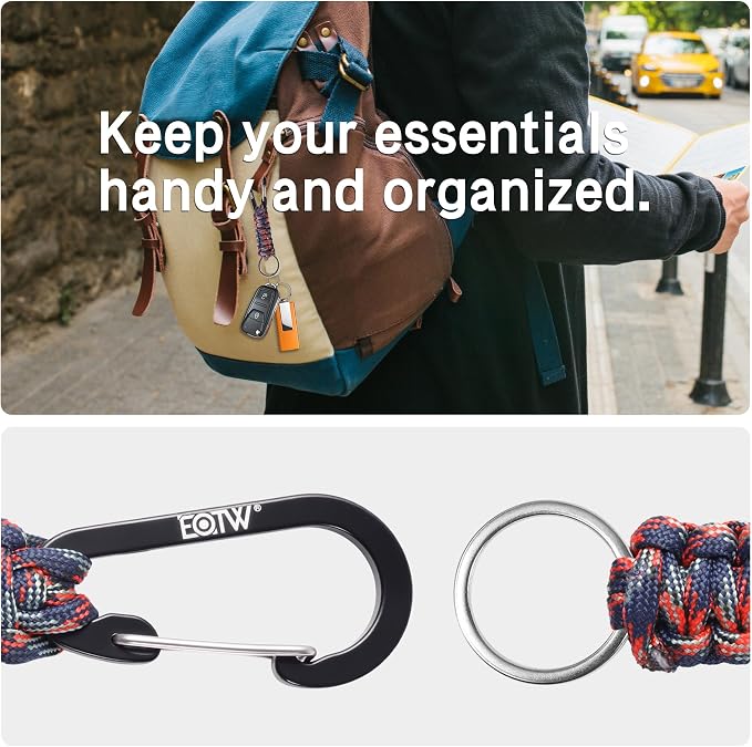 EOTW Paracord Keychain for Men Women Paracord Carabiner Backpack Keychain - Image 5