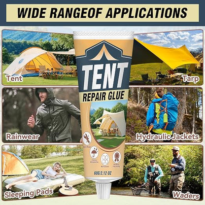 Tent Repair Glue Seam Sealer, Waterproof Flexible Tent Repair Kit, Tent Seam - Image 7