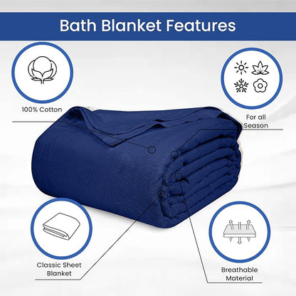 Linteum Textile Supply 100% Cotton Hospital Patient Bath Blanket, Bed Bath Sheet - Image 3