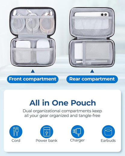 BAGSMART Electronics Organizer Travel Case, Cable Charger Cord Tech Organizer - Image 3
