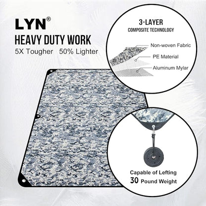 LYN Heavy Duty Emergency Blanket Survival Gear Waterproof Insulated Blanket - Image 3