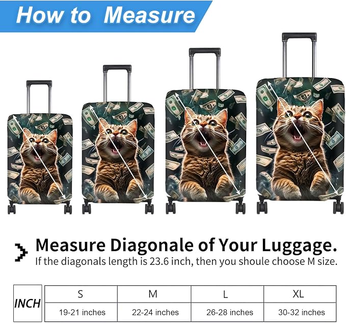 Luggage Cover Protector for 26-28 Inch Suitcases, TSA Approved Elastic Travel - Image 2