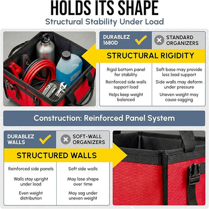 2-Section Foldable Trunk Organizer – Compact Car Storage - Image 9
