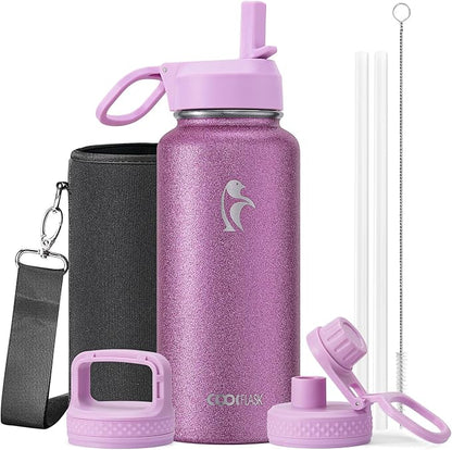 Coolflask Water Bottle 32 oz Insulated by Coolflask