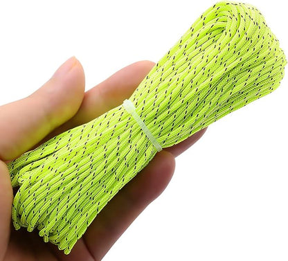 1.8mm Fluorescent Reflective Guyline Tent Rope Camping Cord Paracord, 65 Feet - Image 4