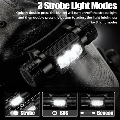 Headlamp Rechargeable, 2000 Lumen Super Bright LED Head Lamp - Image 3