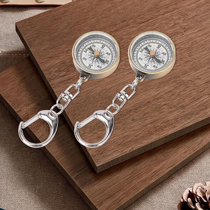 Mini Compass Keyring, Handheld Compass - Image 9