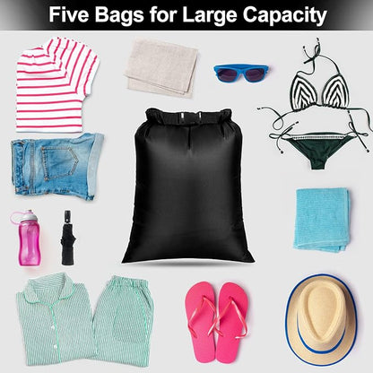 Dry Bags Waterproof Set, 5 Packs Ultralight Waterproof Bags Small Stuff Sack - Image 3