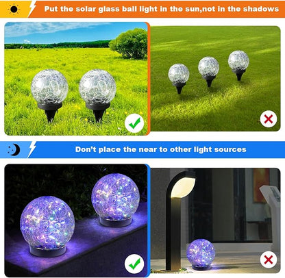 MLKNK Solar Globe Lights Outdoor Waterproof-Solar Balls-Solar Garden Lights-Orbs - Image 5