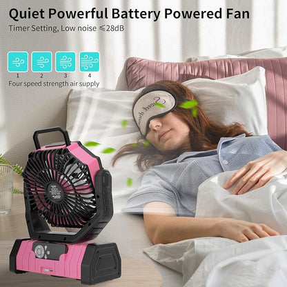 20000mAh Camping Fan Battery Operated Fans Portable, Portable Rechargeable - Image 5