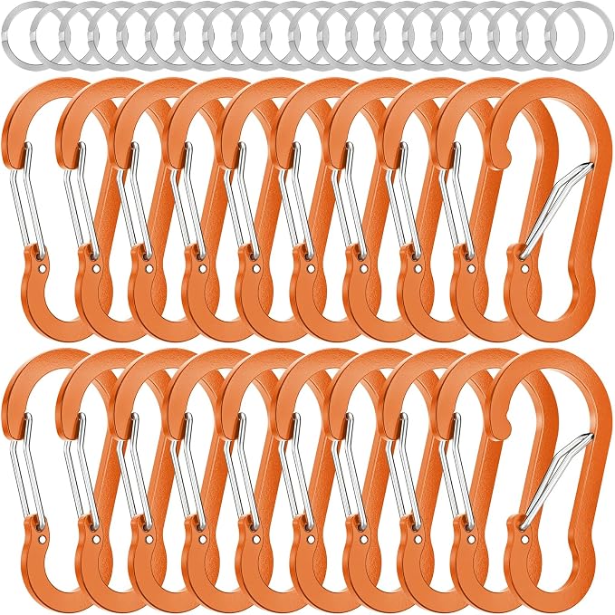 sprookber 2" Small Carabiner Clip, D Ring Caribeener, Spring Snap Hook by Sprookber