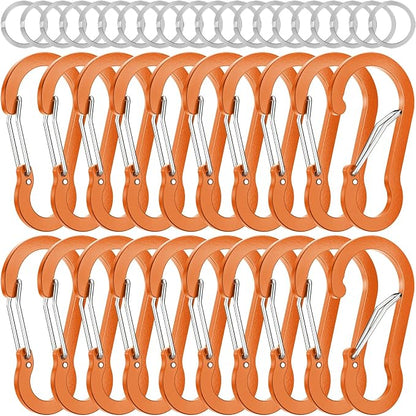 sprookber 2" Small Carabiner Clip, D Ring Caribeener, Spring Snap Hook by Sprookber