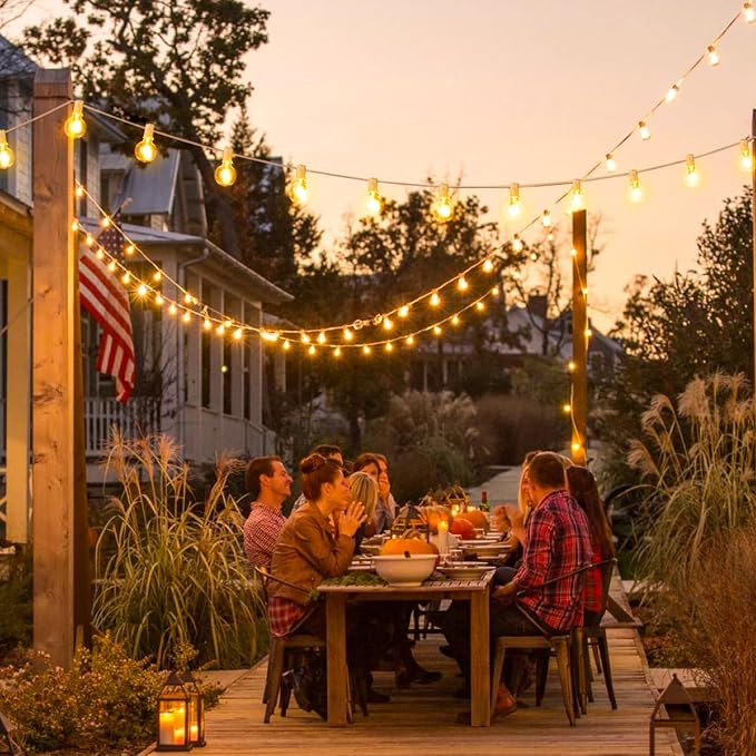 Mlambert 200Ft LED Outdoor String Lights, Dimmable G40 Globe Patio Lights - Image 5