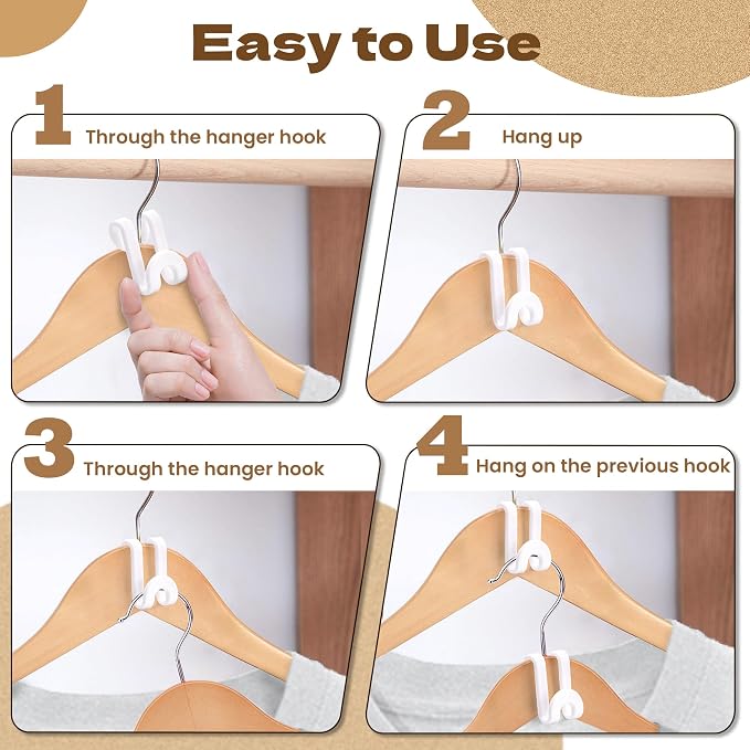 Mlici Cascading Hanger Connector, Space Saving Hangers Hooks Closet Organizer - Image 9