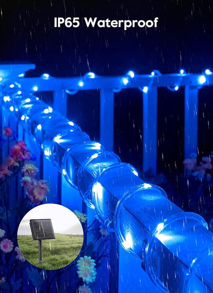 Brightown Solar String Lights Outdoor, 39FT 100 LED Rope Lights Solar Powered - Image 3