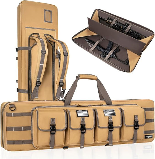TORIBIO Double Rifle Case Soft Bag 32" 34" 36" 42" 46" 48'' 51“ 55” Gun Case by TORIBIO