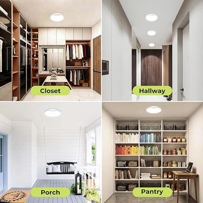 hepside 4 Pack Motion Sensor Ceiling Light Wired, 3000K/4000K/6500K LED Flush - Image 6