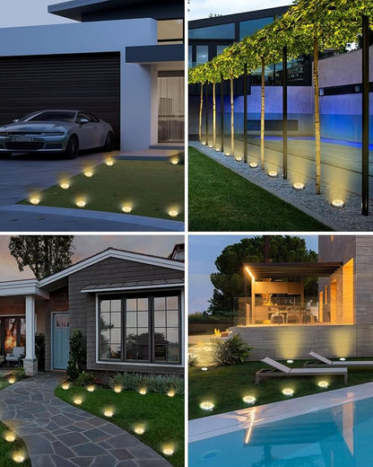 btfarm 16 Pack Solar Lights Outdoor, 8 LED Solar Ground Lights IP65 Waterproof - Image 5