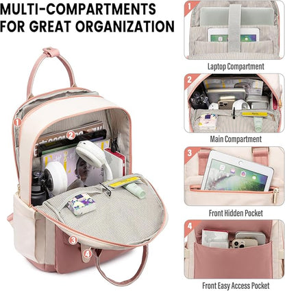 LOVEVOOK Laptop Backpack for Women, 15.6 Inch Laptop Bag - Image 2
