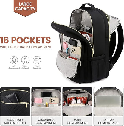 LOVEVOOK Laptop Backpack for Women 18.4 inch, Cute Womens Travel Backpack Purse - Image 3