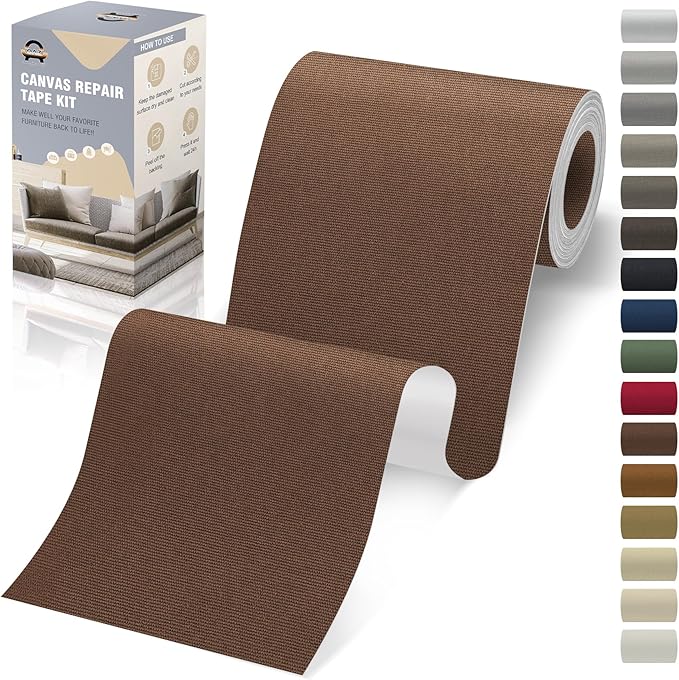 OAZ 4 x 79 inch Canvas Repair Patches Fabric Patch Self-Adhesive Canvas Repair by OAZ