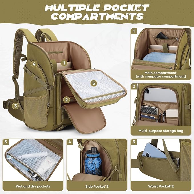 Maelstrom Tactical Backpack for Men, Water Resistant 40L Military Backpack - Image 3