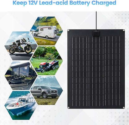 Solar Battery Charger Maintainer, Zuomeng 20W Solar Panel Kit - Image 7