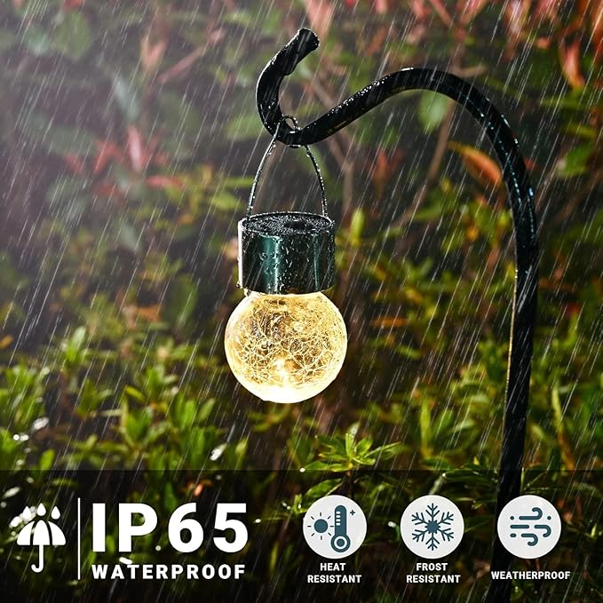 SOLPEX 12 Pack Hanging Solar Lights Outdoor, Solar Outdoor Lights Decorative - Image 4