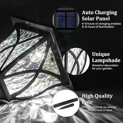 GIGALUMI 6 Pack Solar Lights Outdoor Waterproof, LED Solar Garden Lights - Image 4